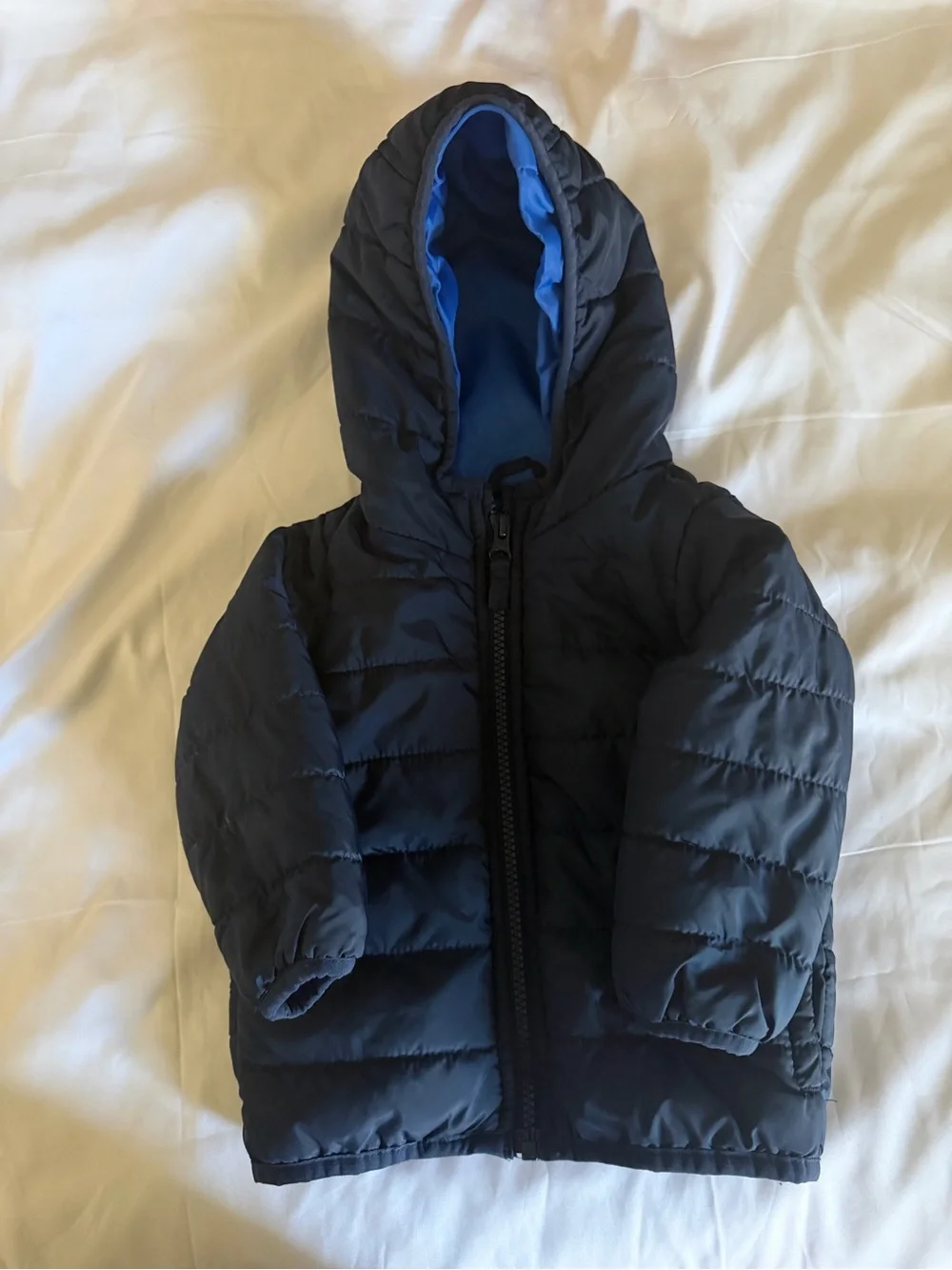 Carter's Navy Puffer Jacket with Blue Lining and Hood